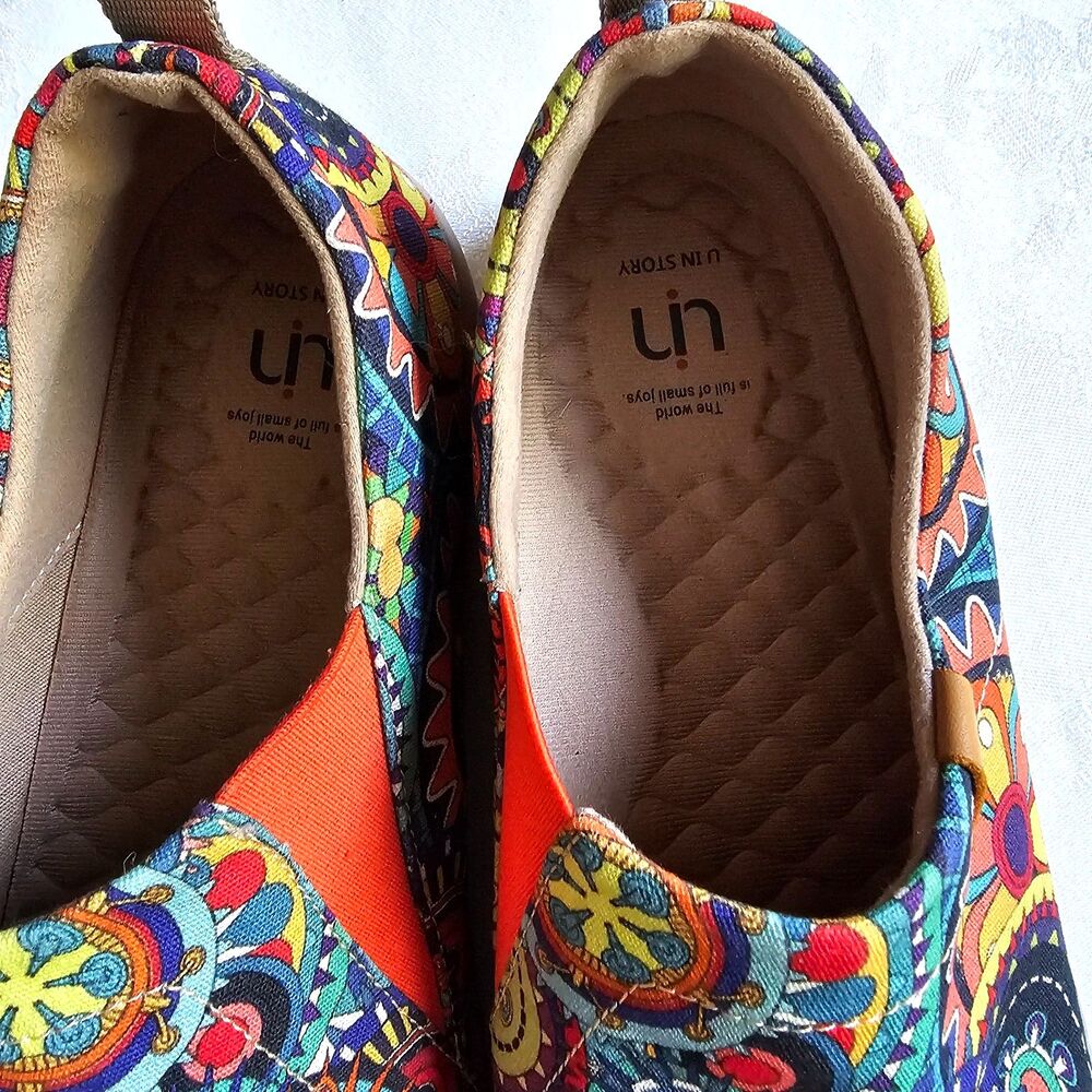 Uin U I N Colorful Pattern Psychedelic Canvas Sho… - image 4